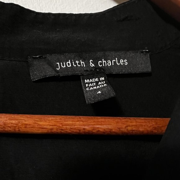 Judith & Charles black silk long sleeve blouse - Picture 7 of 11